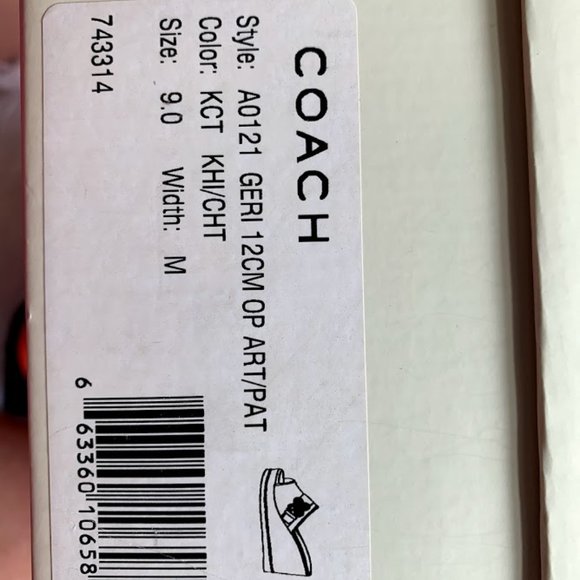 NWOT Coach Geri shoe - Picture 2 of 16